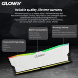 Gloway Memoria RAM DDR4 3200mhz RGB (8GBX2) 3600mhz (16GBX2) 32GB For Desktop Warranty Lifetime