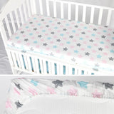 Ins Cotton Baby Toddler Fitted Crib Sheets Collection Crib Bedding Set for Children Mattress Cover Protector 9 Specifications