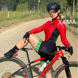 XAMA Cycling Ladies-Cycling-Monkey-Long Sleeve-Summer-Set-Cycling bicicleta infantil Set Suit-Workwear