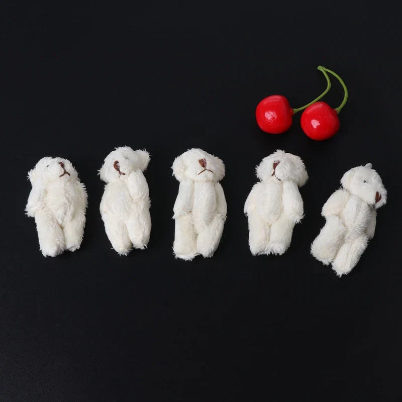 15Pcs/10/5Pcs Kawaii Small Bears Plush Soft Toys Pearl Velvet Dolls Gifts Mini Teddy Bear for Key Ring Girl Gift Women Favorite