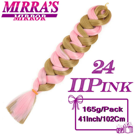 82 Inch Jumbo Box Braids Extensions Afro Synthetic Braiding Hair Ombre Hair for Twist Braid Support Wholesale Mirra’s Mirror