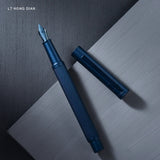 LT Hongdian Deep Blue Forest Metal Nib EF/F/Curved Beauty Tree Pattern Business Office Excellent Writing Gift Box Pen