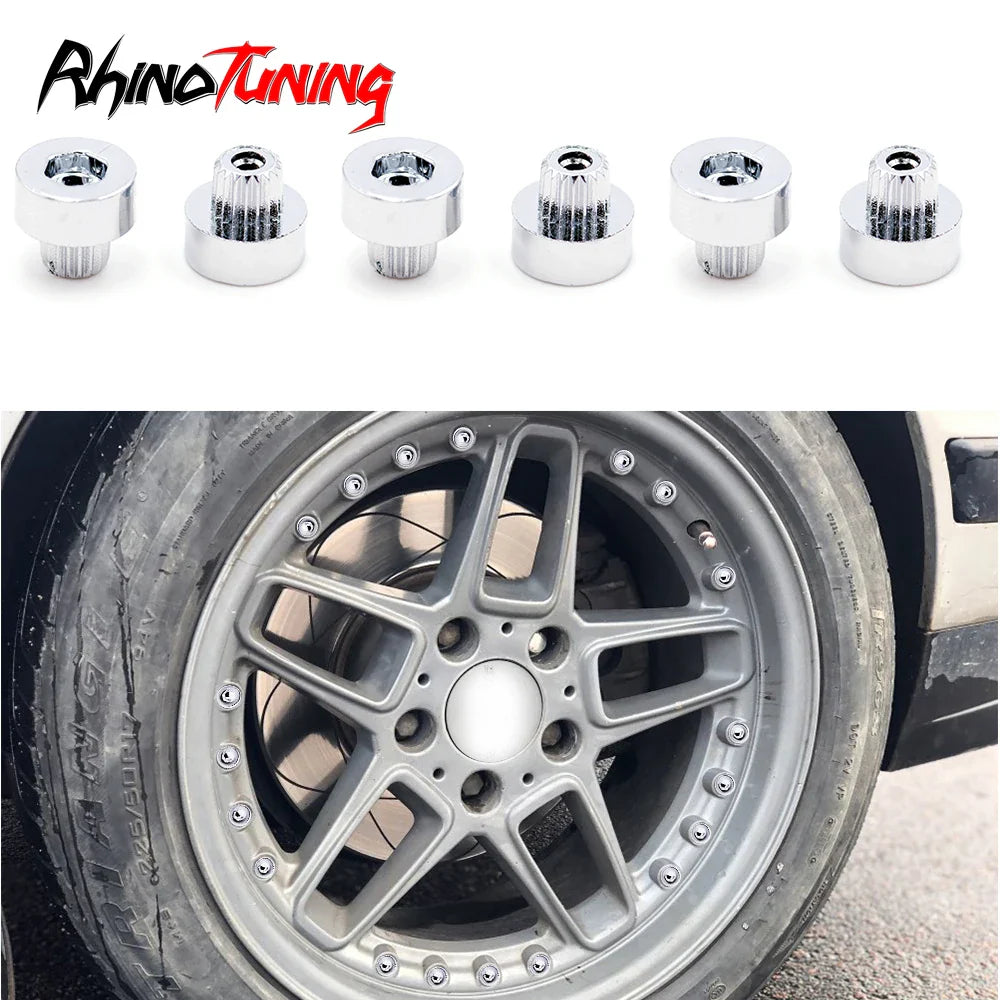 100pcs Universal Wheel Nuts For Cap Lip Screw Bolt Tires  Rim Silver Black Gold Dust-proof  Decorative Rivets Car Parts