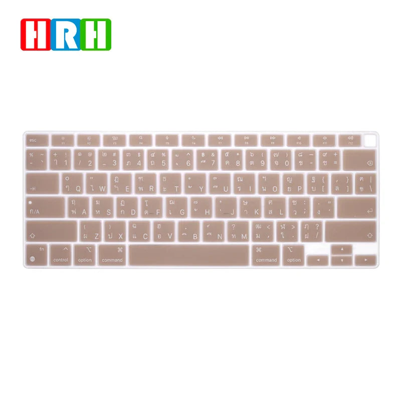 HRH Silicone Thai Laptop Skin Keyboard Cover Waterproof For MacBook New Air 13 inch M1 A2337(2020 Release)