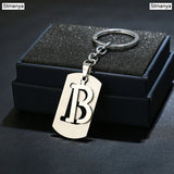 NEW DIY Stainless Steel A-Z Letters key Chain Charm 26 Letters  KeyChain Men Women keychain Couple gift Jewelry Car Key Ring