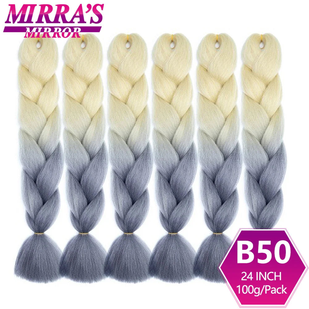 6 Bundles Jumbo Braiding Hair Extensions 24 Inch Synthetic Hair Braids for DIY Box Twist Crochet Hair Wholesale Drop Shipping