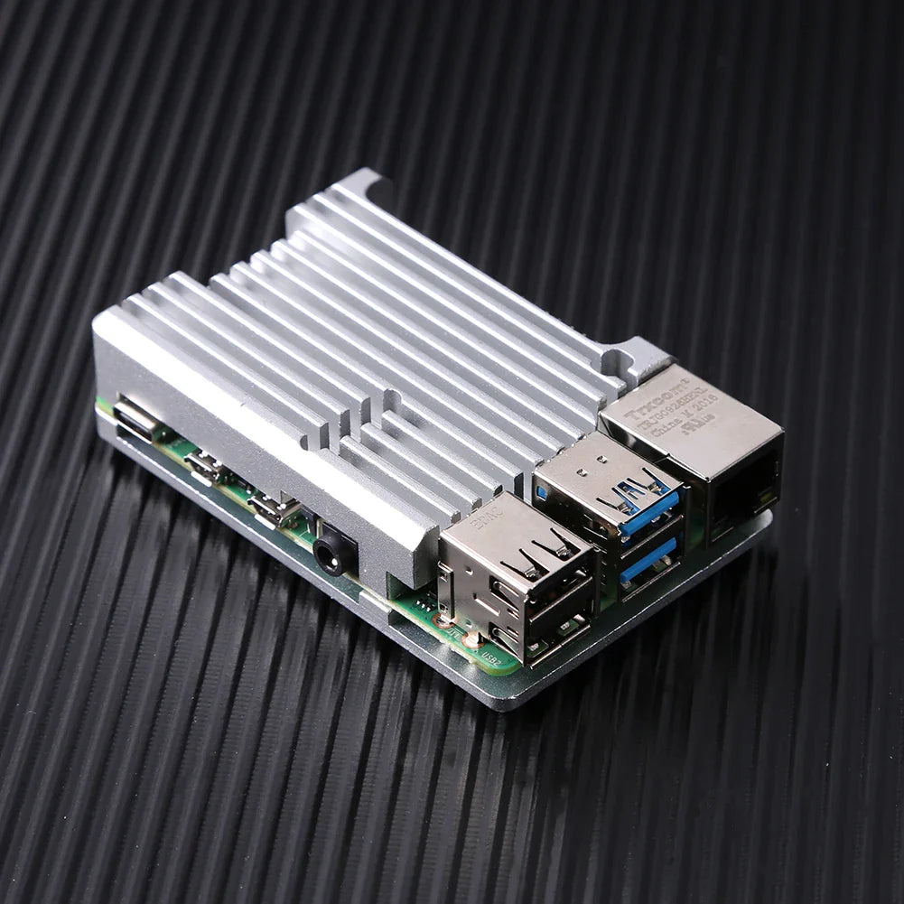 Aluminum Case Metal Shell Enclosure Housing + Tools for Raspberry Pi 4 Model B B+ Desktop Computer Accessories