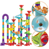 DIY Construction Marble Run Race Track Building Blocks Kids 3D Maze Ball Roll Toys Children Christmas Gift 45/93/113/142pcs Set