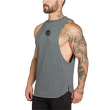 Mens Fitness Tank Tops Gym Clothing Bodybuilding Workout Cotton Sleeveless Vest Male Casual Breathable Fashion Sling Undershirt