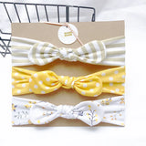 3pcs/lot Solid Nylon baby headband Bow Headbands For Cute Kids  Indian Turban Knot Rabbit Cotton Kids Hair Accessories