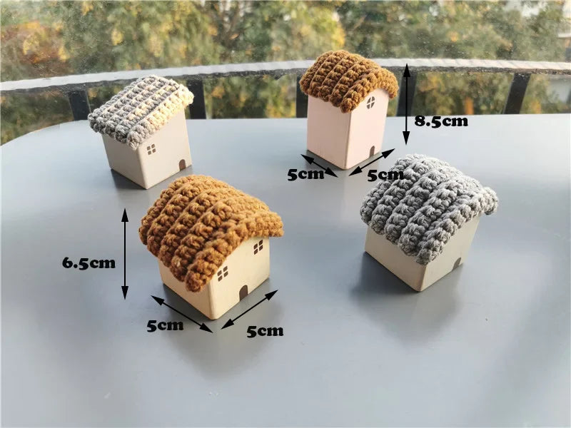 Kids Wooden Toys Pastel Nordic Buiding Blocks Stacking Crochet House  Animals Rainbow Forest Trees