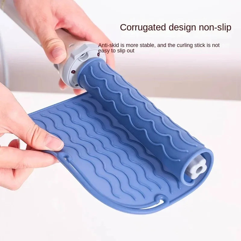 Hair Curling Silicone Heat Resistant Mat Portable Heat Insulation Pad Hair Straightener Non-Slip Anti Heat Mat Hair Styling Tool