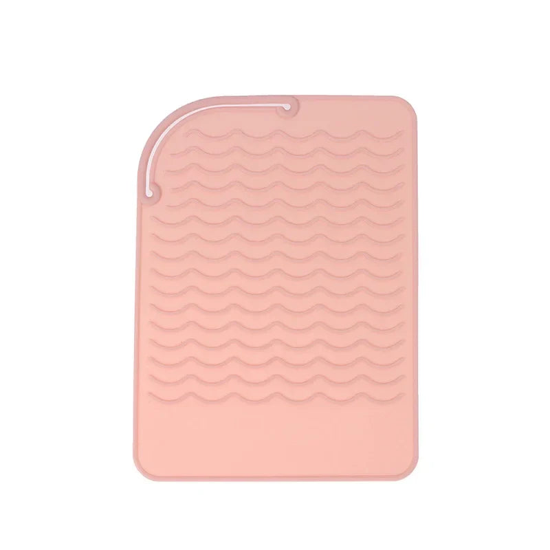 Hair Curling Silicone Heat Resistant Mat Portable Heat Insulation Pad Hair Straightener Non-Slip Anti Heat Mat Hair Styling Tool