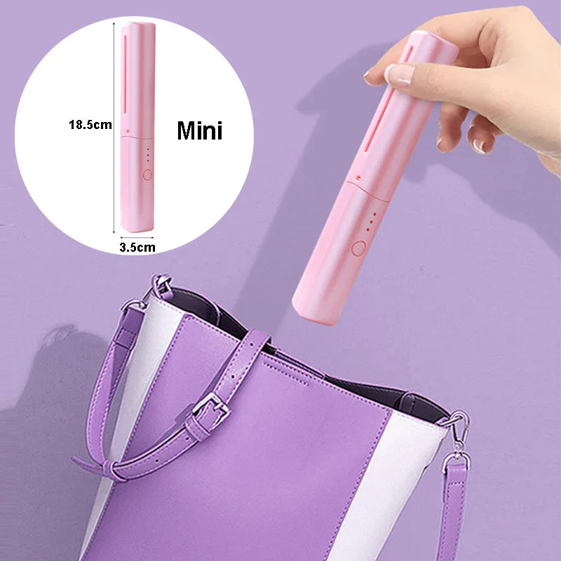 Hair Straightener Curler Charging Wet Dry Electric Hot Heating Comb Hair Flat Iron Straightening Styling Tool Home Appliances