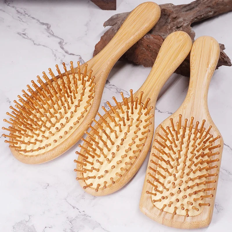 Hair brush Women Massage Bamboo Combs Anti-static High Quality Detangling Reduce Hair Loss Styling Tool Barber Accessories