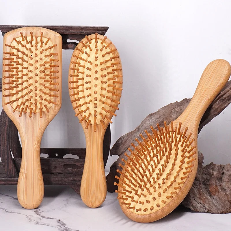 Hair brush Women Massage Bamboo Combs Anti-static High Quality Detangling Reduce Hair Loss Styling Tool Barber Accessories