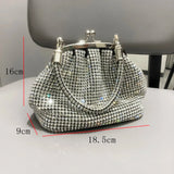 Handle Rhinestones Evening clutch Bag Purses and handbag luxury Designer shiny Crystal Clutch purse bucket bag shoulder bags