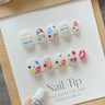 Handmade Kawaii Press on Nails Short Korean Partysu Cute Star Reusable Adhesive False Nails Acrylic Nail Tips Nail Art Y2k Girls