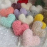 Handmade heart shape accessories for newborn photography props,fuzzy photo props