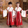 Hanfu Boys Girl Traditional Chinese Dress School Clothes Style Ancient Children's Performance Students Red Modern Hanfu Kids