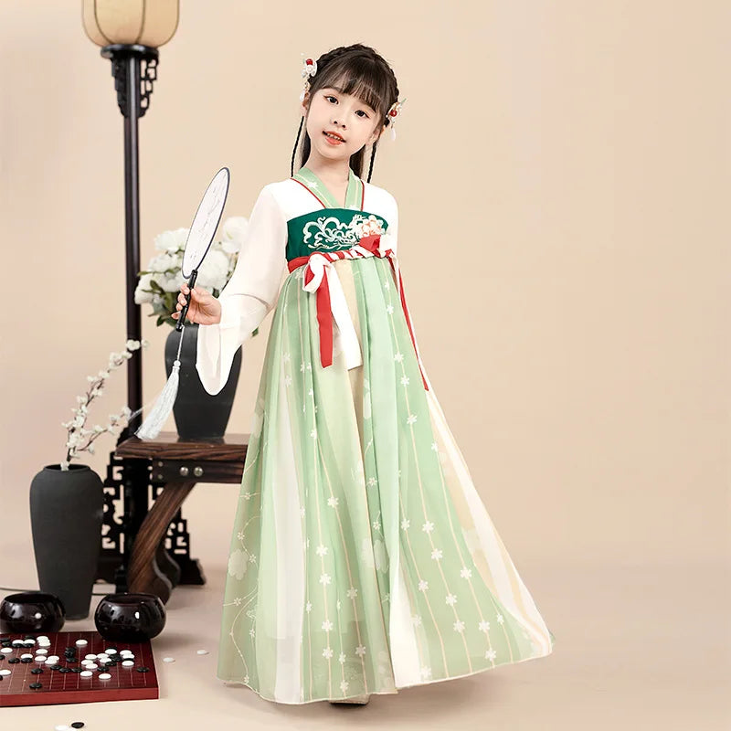 Hanfu Boys Girl Traditional Chinese Dress School Clothes Style Ancient Children's Performance Students Red Modern Hanfu Kids