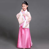 Hanfu Children 2023 Chinese Costume Kids Flower Girl Dresses Traditonal Stage Wear Women Dance Costume Adult Fairy Dress