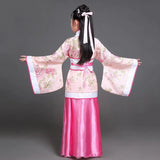Hanfu Children 2023 Chinese Costume Kids Flower Girl Dresses Traditonal Stage Wear Women Dance Costume Adult Fairy Dress