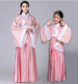 Hanfu Children 2023 Chinese Costume Kids Flower Girl Dresses Traditonal Stage Wear Women Dance Costume Adult Fairy Dress