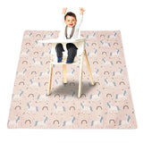 HappyFlute Splat Mat for Under High Chair/Arts/Crafts Washable Waterproof Anti-Slip Floor Splash Mat Portable Baby Play Mat