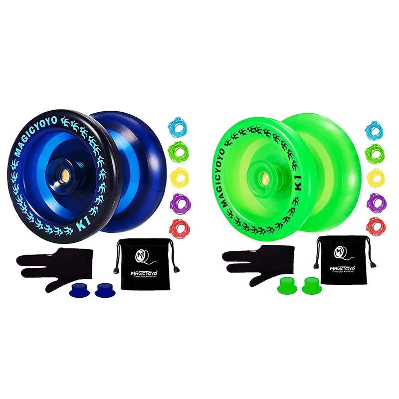 MAGICYOYO Responsive YoYo K1-Plus with Yoyo Sack + 5 Strings and Yo-Yo Glove Gif