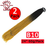 24Inch Synthetic Pontail Tail Hair Ombre Braiding Hair Jumbo Braid Same Color Crochet Hook Braids Hair Extension 2Packs