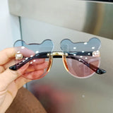 Fashion Children&#39;s Sunglasses New Baby Anti-Radiation Sun Glasses Girl Boy Cute Cartoon Bear Anti-Glare Sunglasses