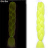 24 Inches 100g Glowing Synthetic Jumbo Braids Fluorescent Green Shinning Hair In The Darkness Crochet Braiding Hair Extensions