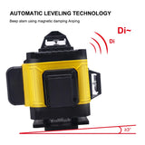 Pracmanu 16 Lines 4D Laser Level Horizontal & Vertical Cross Line Green Beam 360° Self-Leveling Laser Level with Remote Control