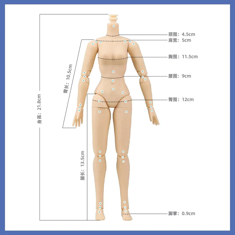 OB24 Blyth Dolls Body for ICY Moveable joints Blyth Boy Girl doll Body 19 joint azone s pure neemo 1/6 BJD ob24 anime girl