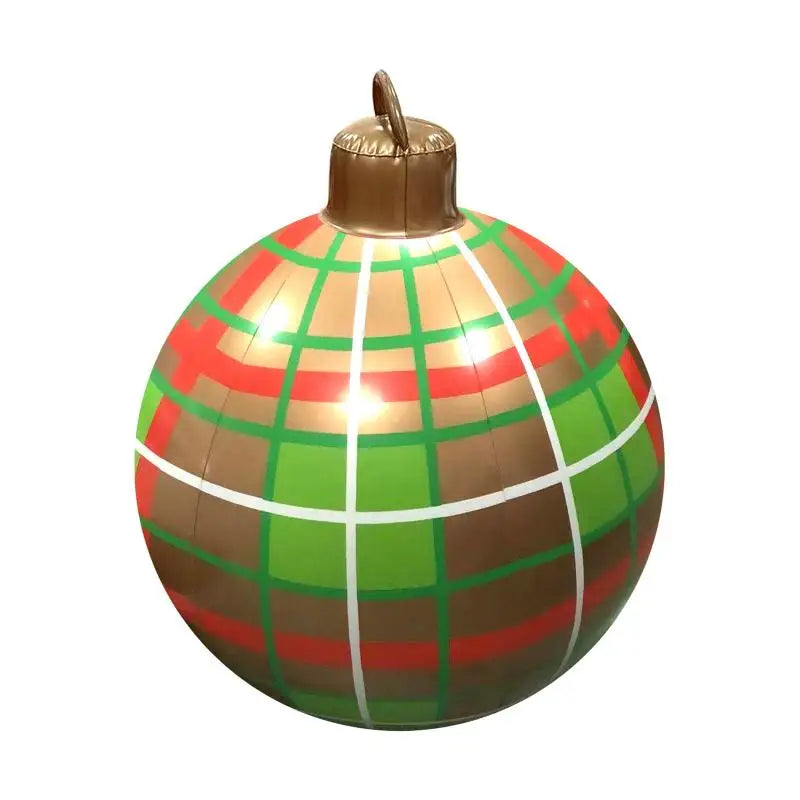 60CM Outdoor Christmas Inflatable Decorated Ball PVC Giant Big Balls Xmas Tree Decoration Inflatable Toy Ball Christmas Supplies