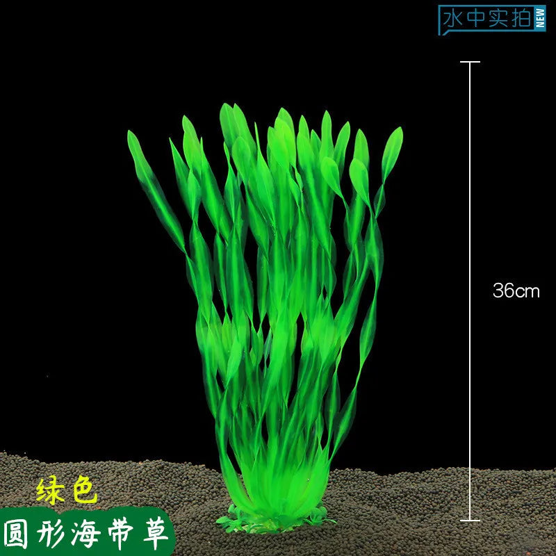 24-52cm Large Aquarium Plants Plastic Grass Fish Tank Decor Artificial Fake Water Plant Ornaments Aquarium Accessories