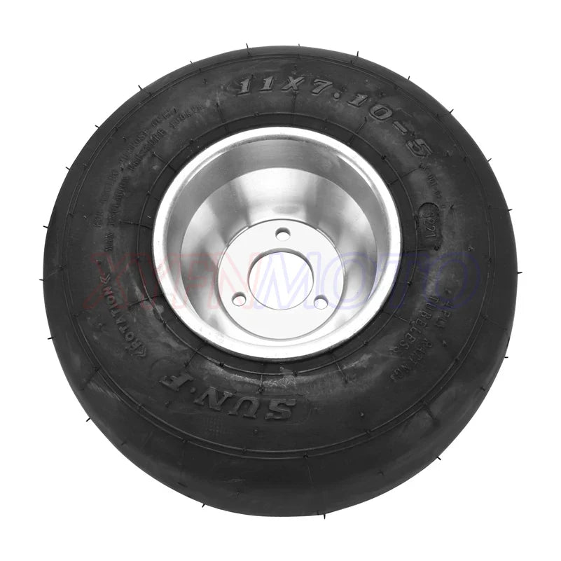 Go Kart Tire Front Wheel 10x4.50-5 Rear Wheel 11x7.10-5 Drift Go Kart Vacuum Tire with aluminum rim