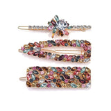 2024 New Fashion Colorful Acrylic Resin Crystal Rhinestones Wedding Bridal Hair Clips Women Hair Jewelry Long Barrettes Hair Pin