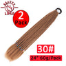 24Inch Synthetic Pontail Tail Hair Ombre Braiding Hair Jumbo Braid Same Color Crochet Hook Braids Hair Extension 2Packs