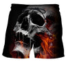 Hot Sale Skull Horror 3D Printe Beach Short Men's Shorts Anime Pants Quick-drying Street Clothing Black Short Casual short homme