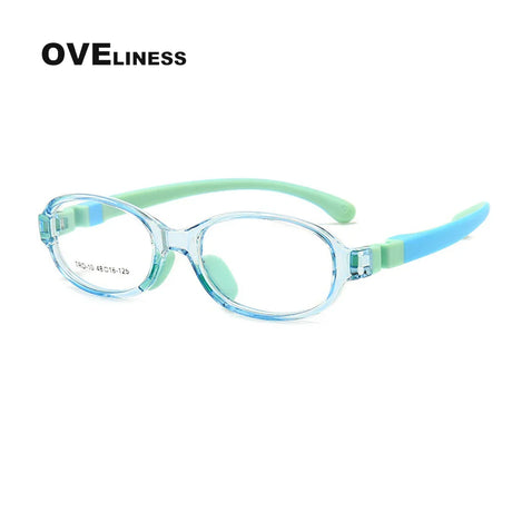 Kids Round Glasses Myopia Optical Eyeglasses Glasses Frame boy girl Prescription Silicone Flexible Children’s Glasses eyewear