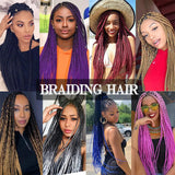 Jumbo Braid Hair Synthetic Braiding Hair Extensions 20/26 Inch Afro Ombre Hair Accessories for Braids Hot Water Setting Alororo