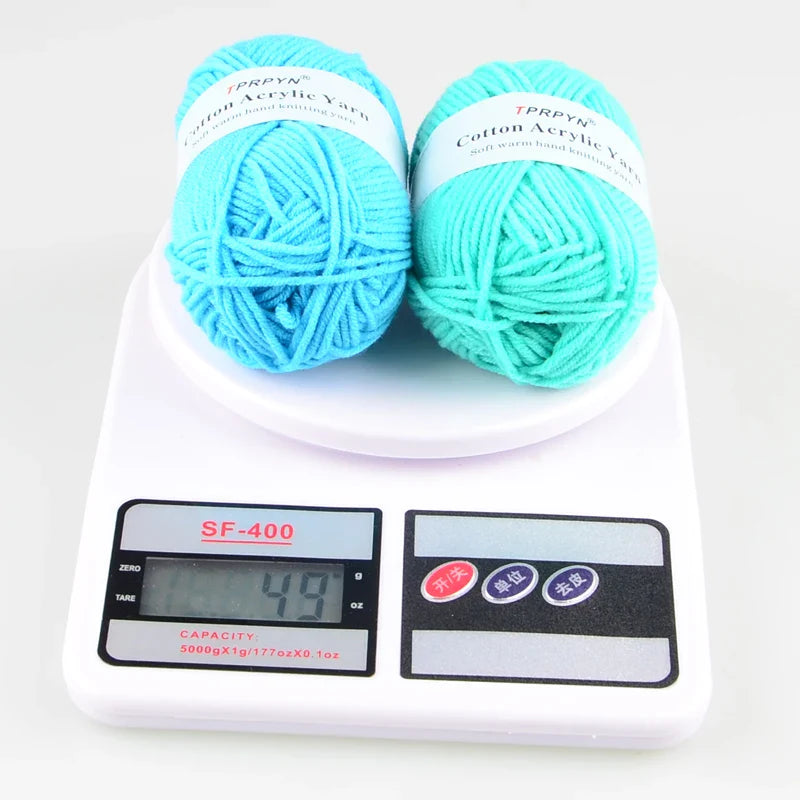 TPRPYN 12Pc Milk Cotton Yarn For Hand Knitting Acrylic Wool Knit Yarn Crochet Scarf Hat Yarn DIY Line Threads Handmade