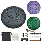 LEKATO 6'' Tongue Drum 11 Notes D Tune Handpan Percussion Musical Instrument Accessories Drum Pad Tank Sticks Carrying Bag