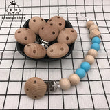 20pcs Wooden Pacifier Clip Nursing Accessories Beech  s Chewable Teething Diy Dummy  Chains Baby Teether