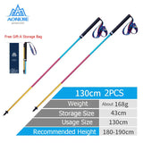 2pcs AONIJIE Z-Pole Folding Ultralight Quick Lock Trekking Poles Hiking Pole  Race Running Walking Stick Carbon Fiber