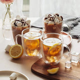 Transparent Glass Cup Milk Whiskey Tea Beer Double Creative Heat Resistant Espresso Coffee Cup Cocktail Vodka Wine Mug Drinkware