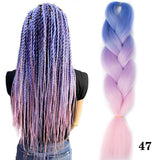 24Inch Synthetic Hair Extensions for Braids 100g/pc Jumbo Braiding Hair Kanekalon Colored Hair Pre Stretched Yaki Jumbo Braids