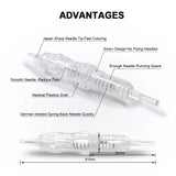 10pcs Cartridge Needle 3RS 5RS 7RS Permanent makeup Needles Disposable for Eyebrow lip Makeup Pen Tattoo Machine Needles Tips